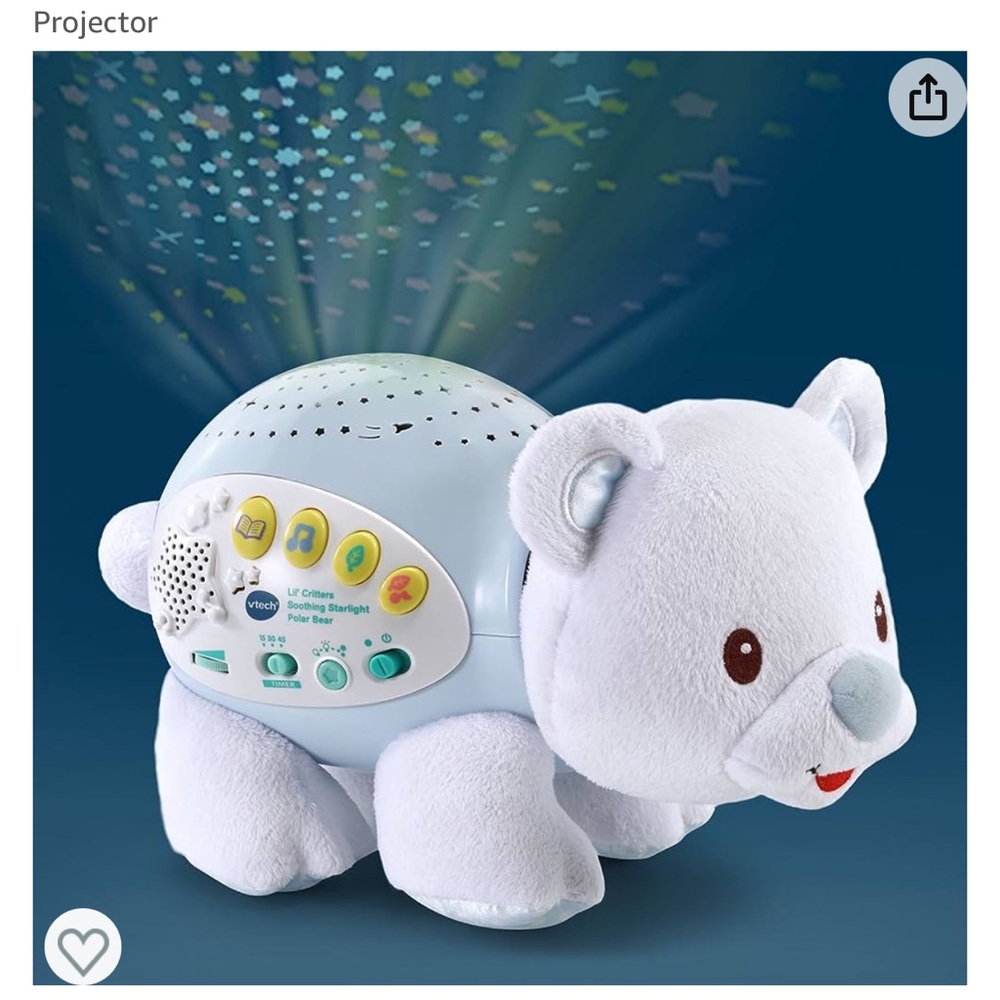 VTech Baby Lil' Critters Soothing Starlight Polar Bear Nursery Projector